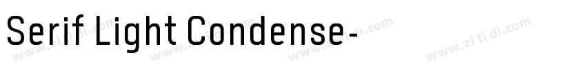 Serif Light Condense字体转换